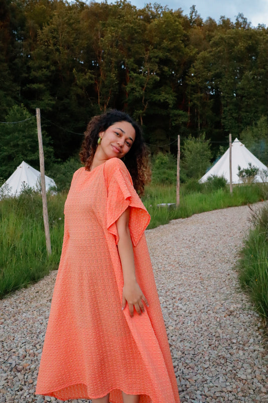 The Leila Dress in Orange