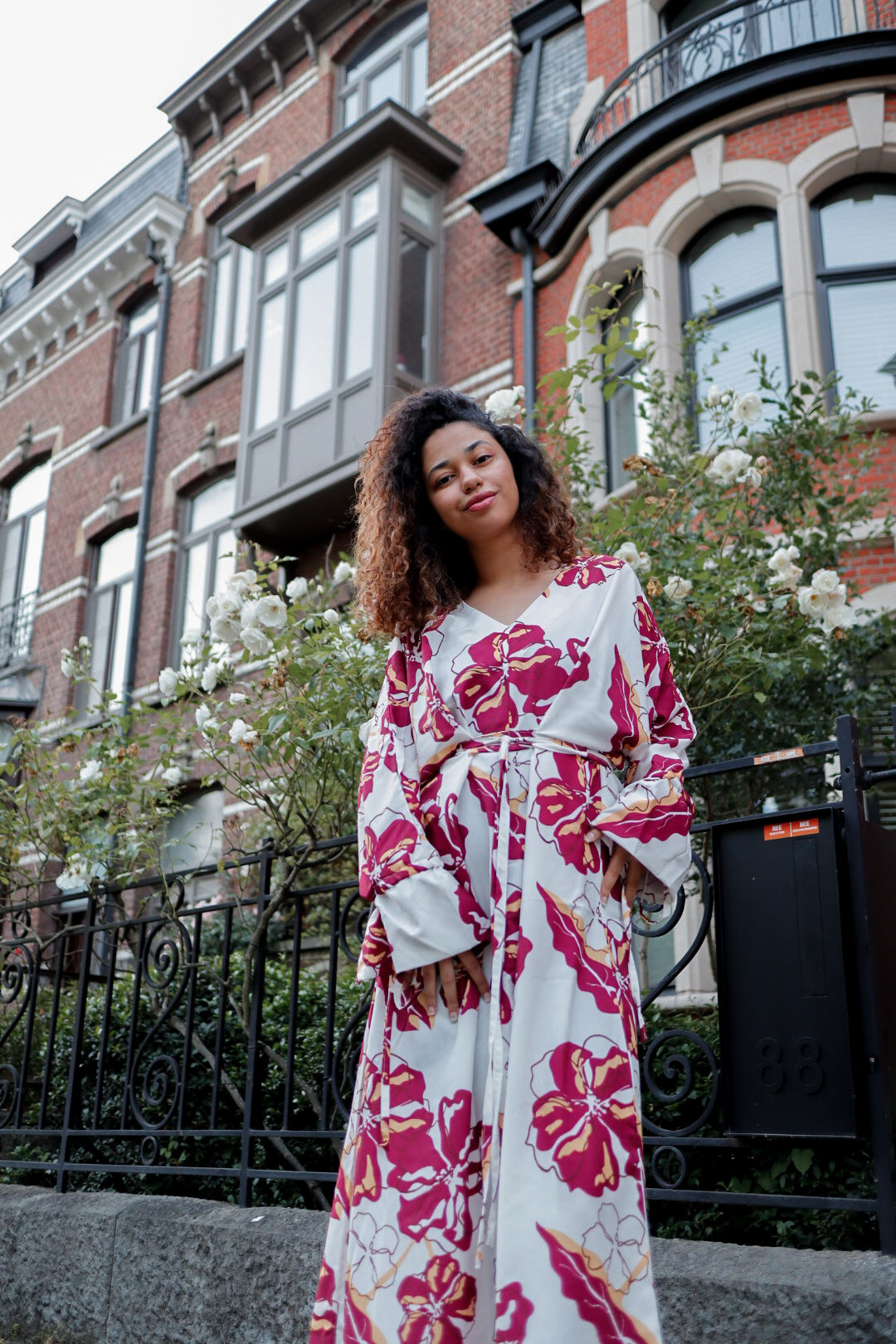 Warda White Kimono Dress