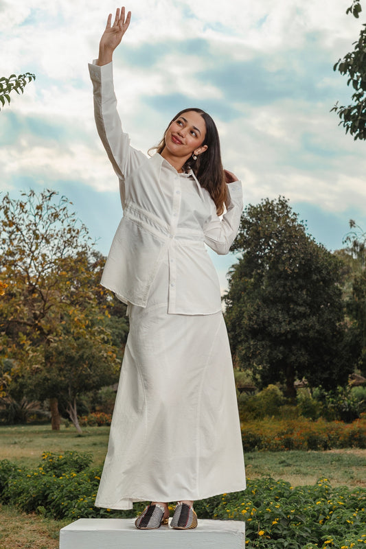 The Noura White Skirt