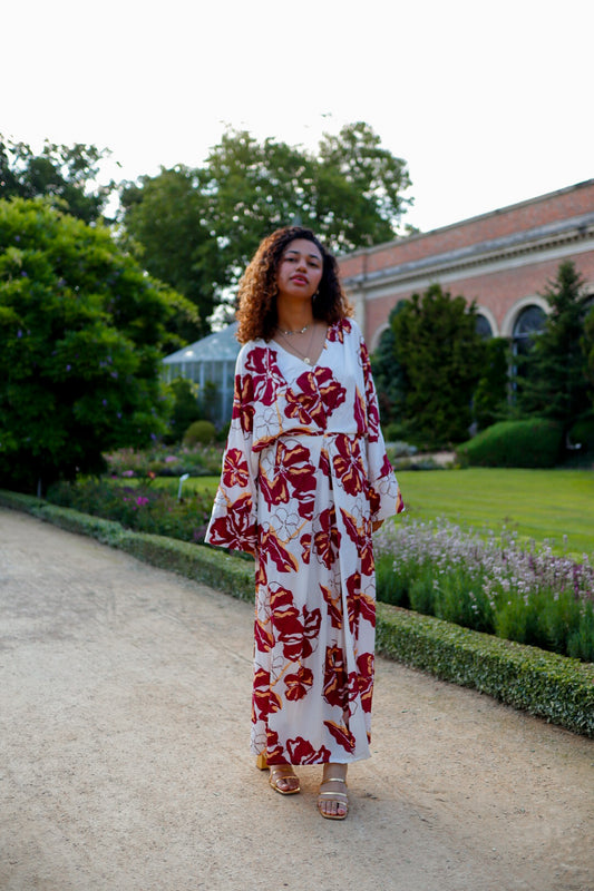 Warda White Kimono Dress