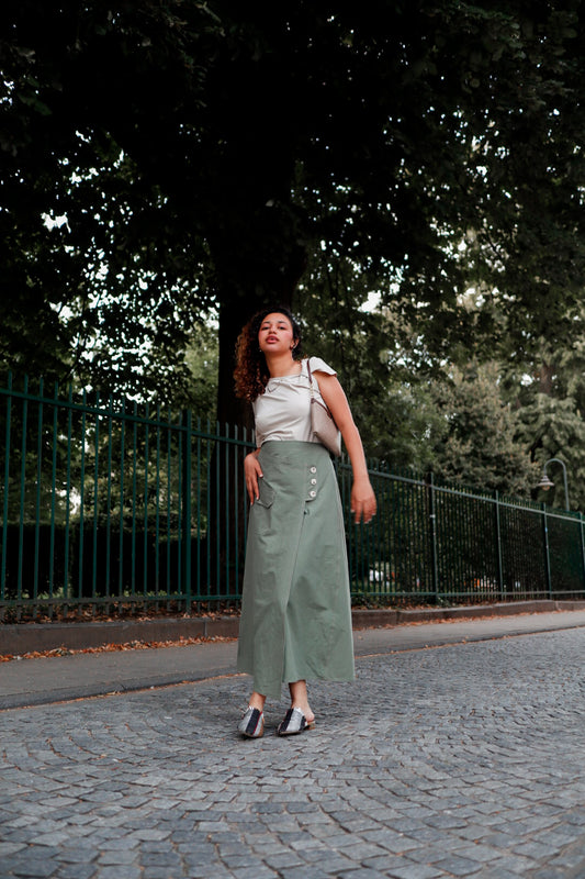 The Heba Skirt in Green
