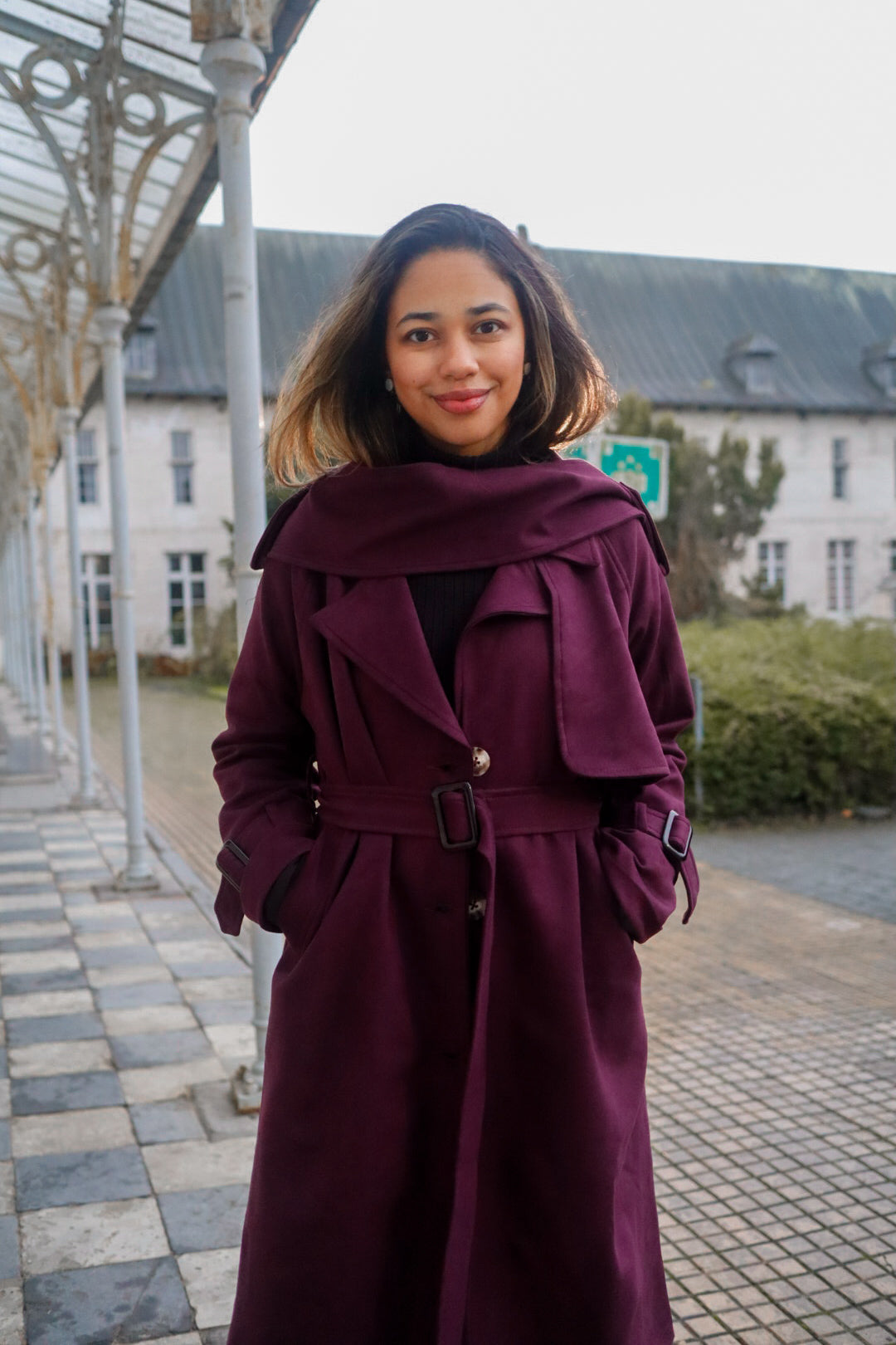 The Rayah Mulberry Trench Coat