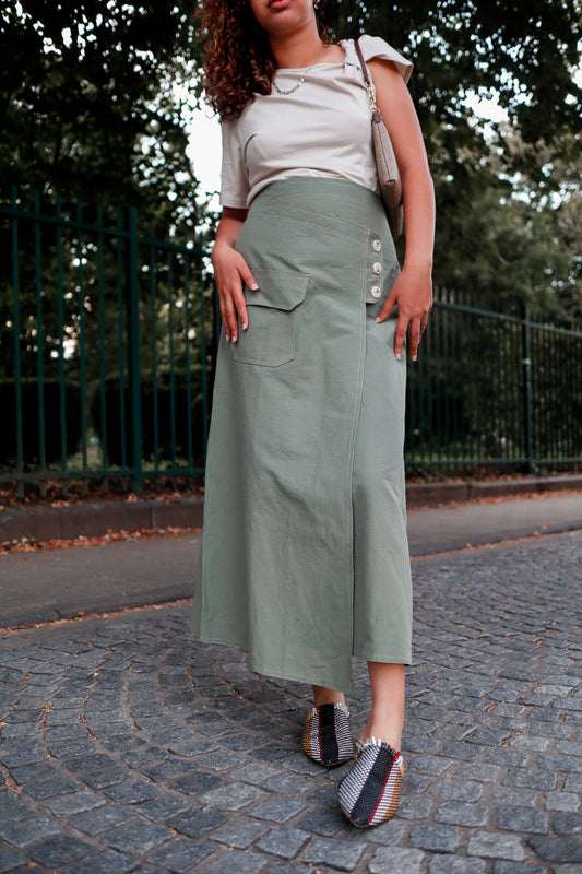 The Heba Skirt in Green