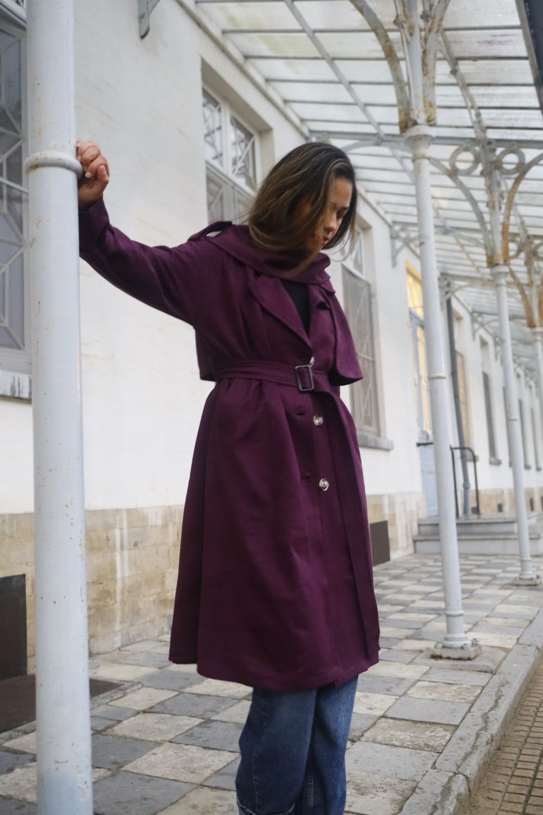 The Rayah Mulberry Trench Coat