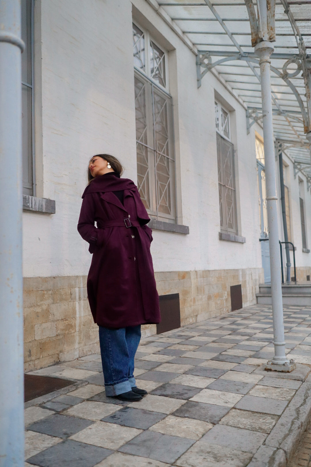 The Rayah Mulberry Trench Coat