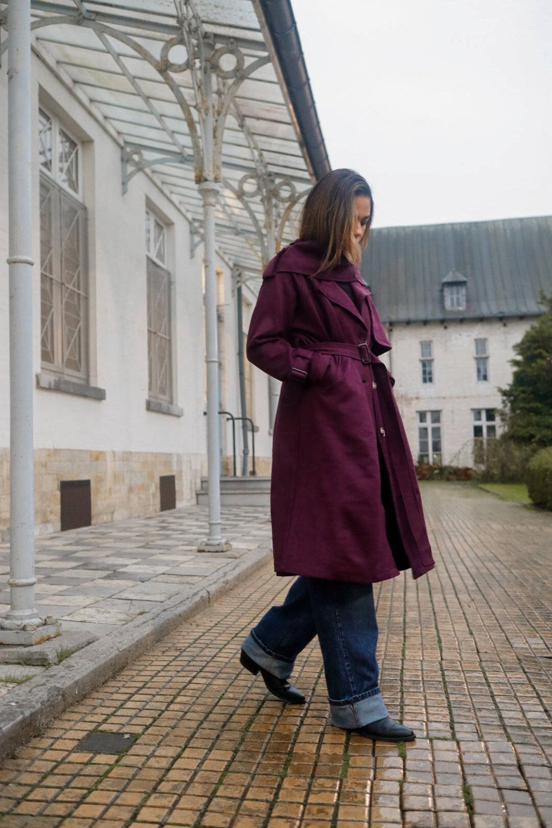 The Rayah Mulberry Trench Coat