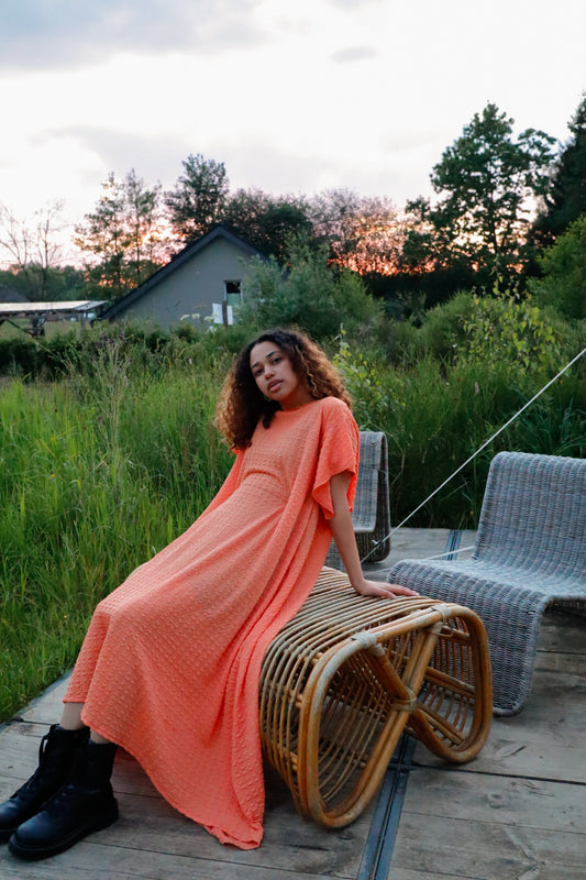 The Leila Dress in Orange