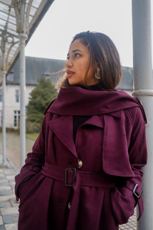 The Rayah Mulberry Trench Coat