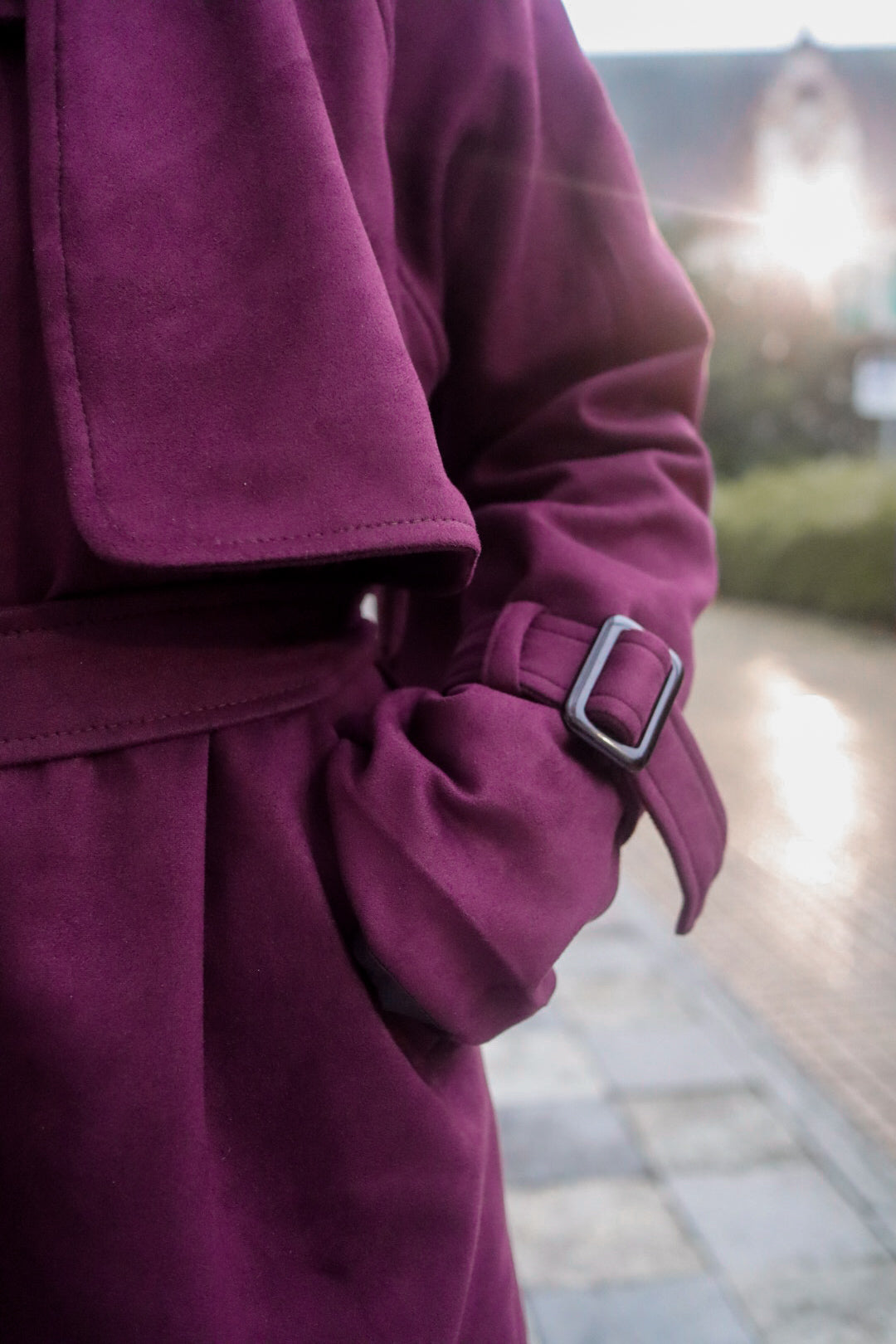 The Rayah Mulberry Trench Coat