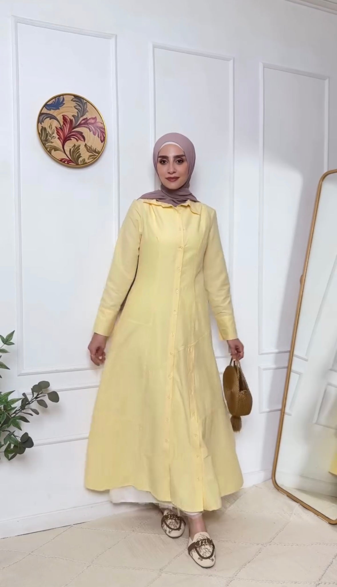 The Malika Longline Shirt in Butter Yellow