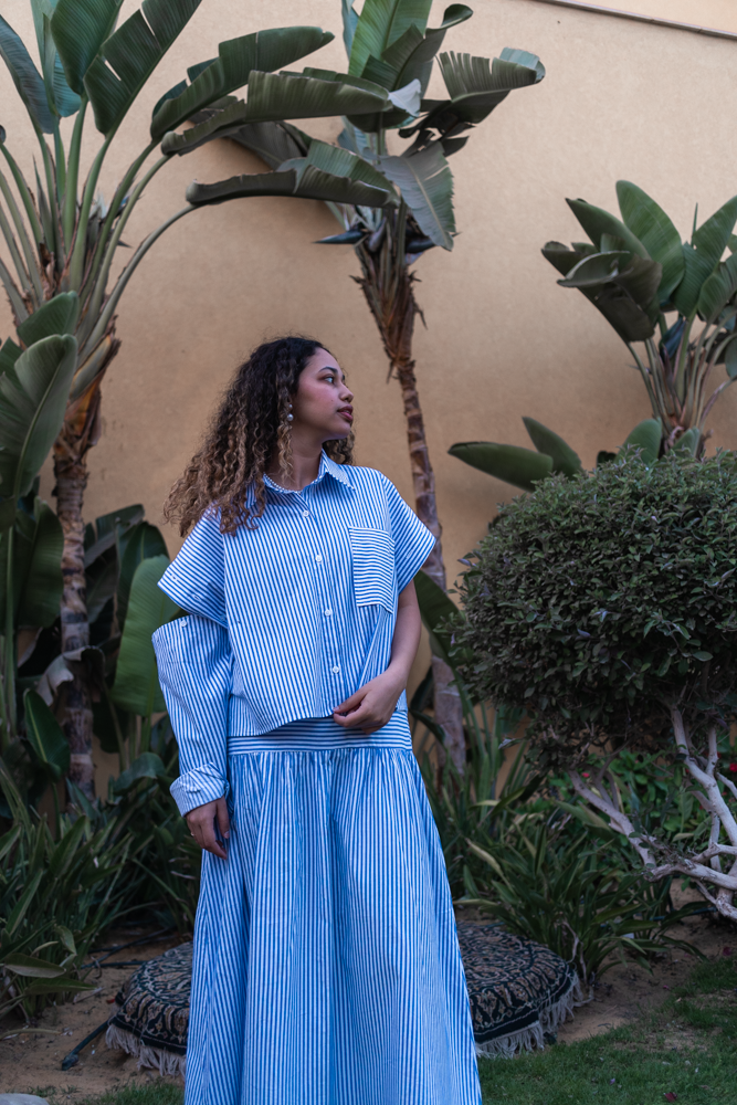 The Haya Striped Blue Set