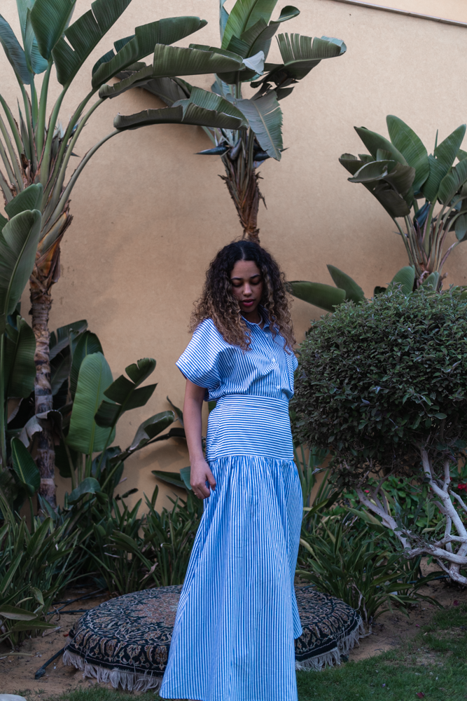 The Haya Striped Blue Set