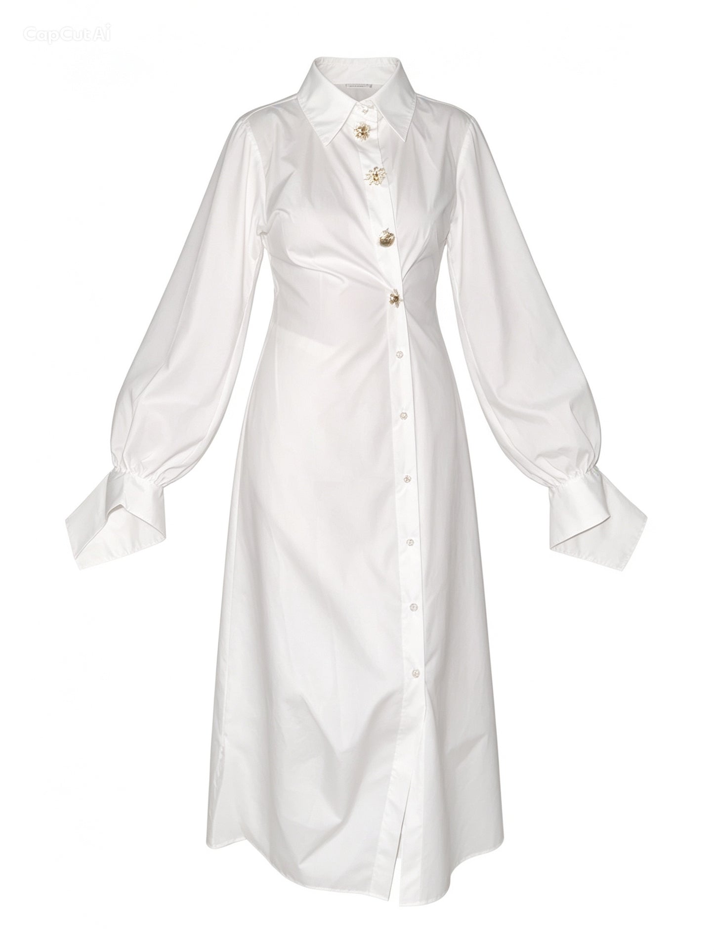 Dalida Poplin White Dress