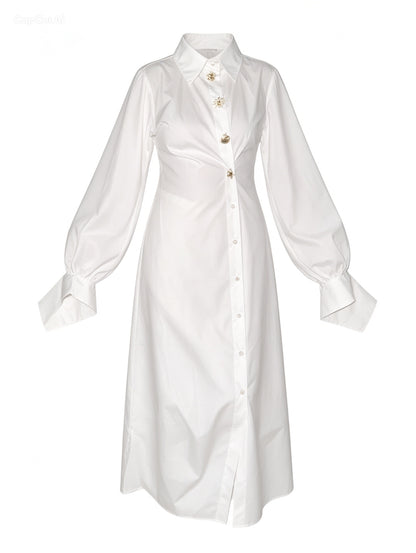 Dalida Poplin White Dress