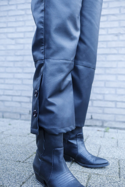 Fayrouz Leather Cropped Pants