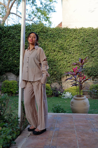 The Marina Shirt in Beige