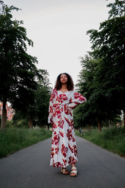 Warda White Kimono Dress