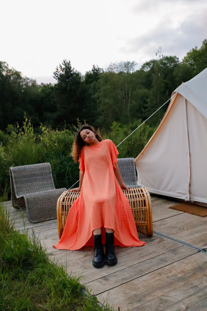 The Leila Dress in Orange