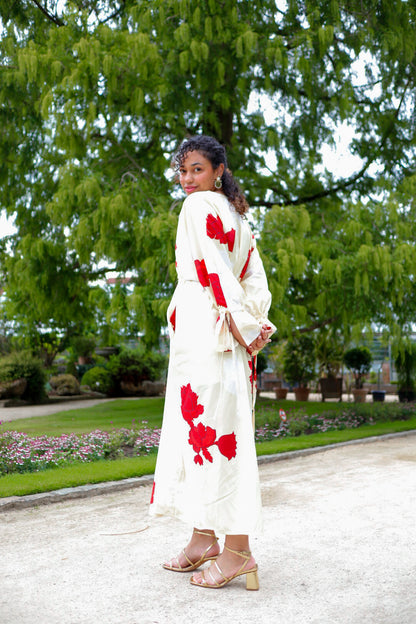 Warda Butter Yellow Kimono Dress