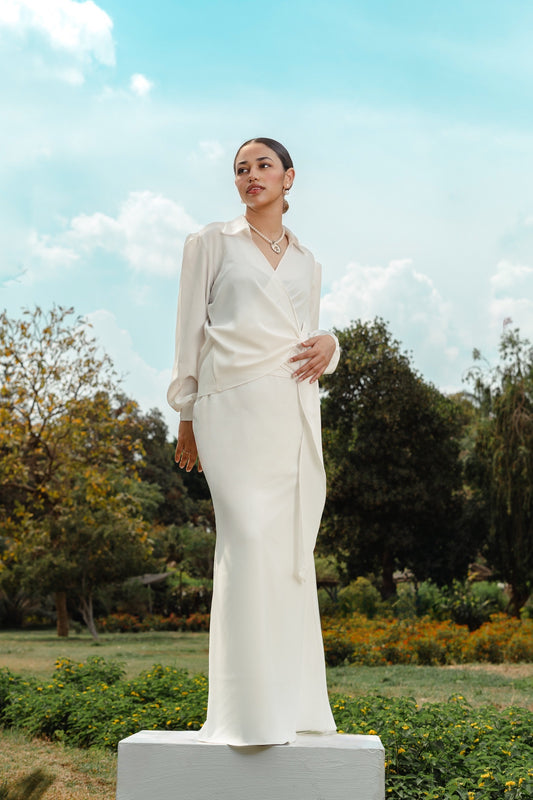The Amal white Skirt