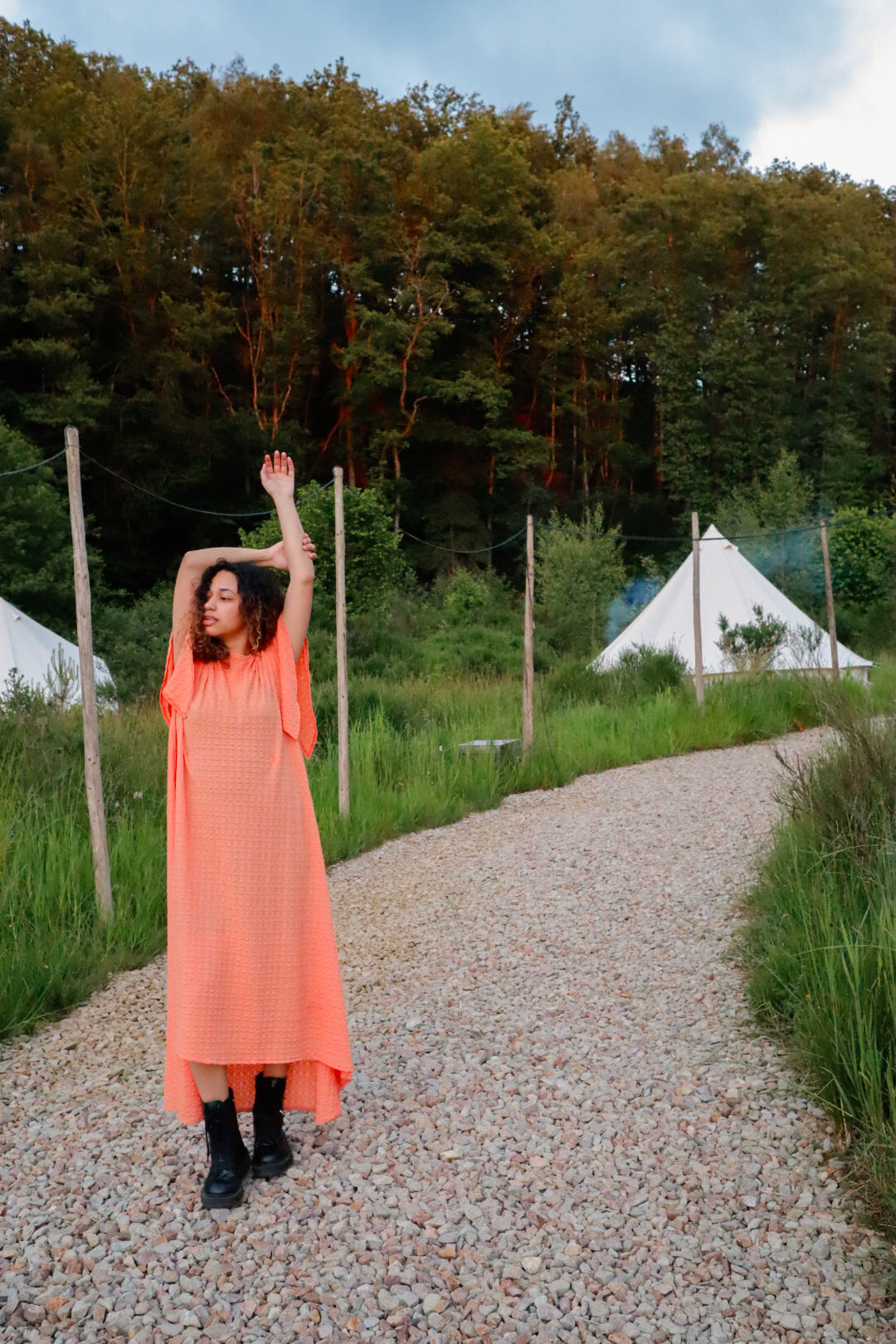 The Leila Dress in Orange