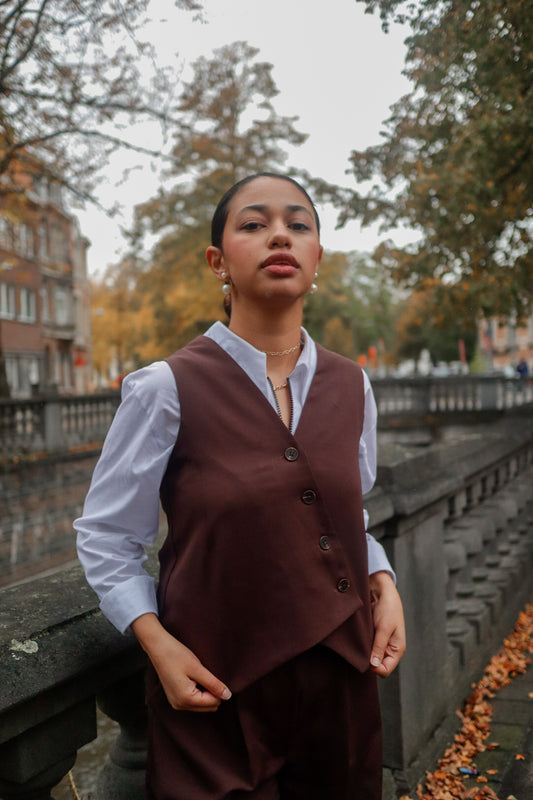Marika Vest in Autumn Brown