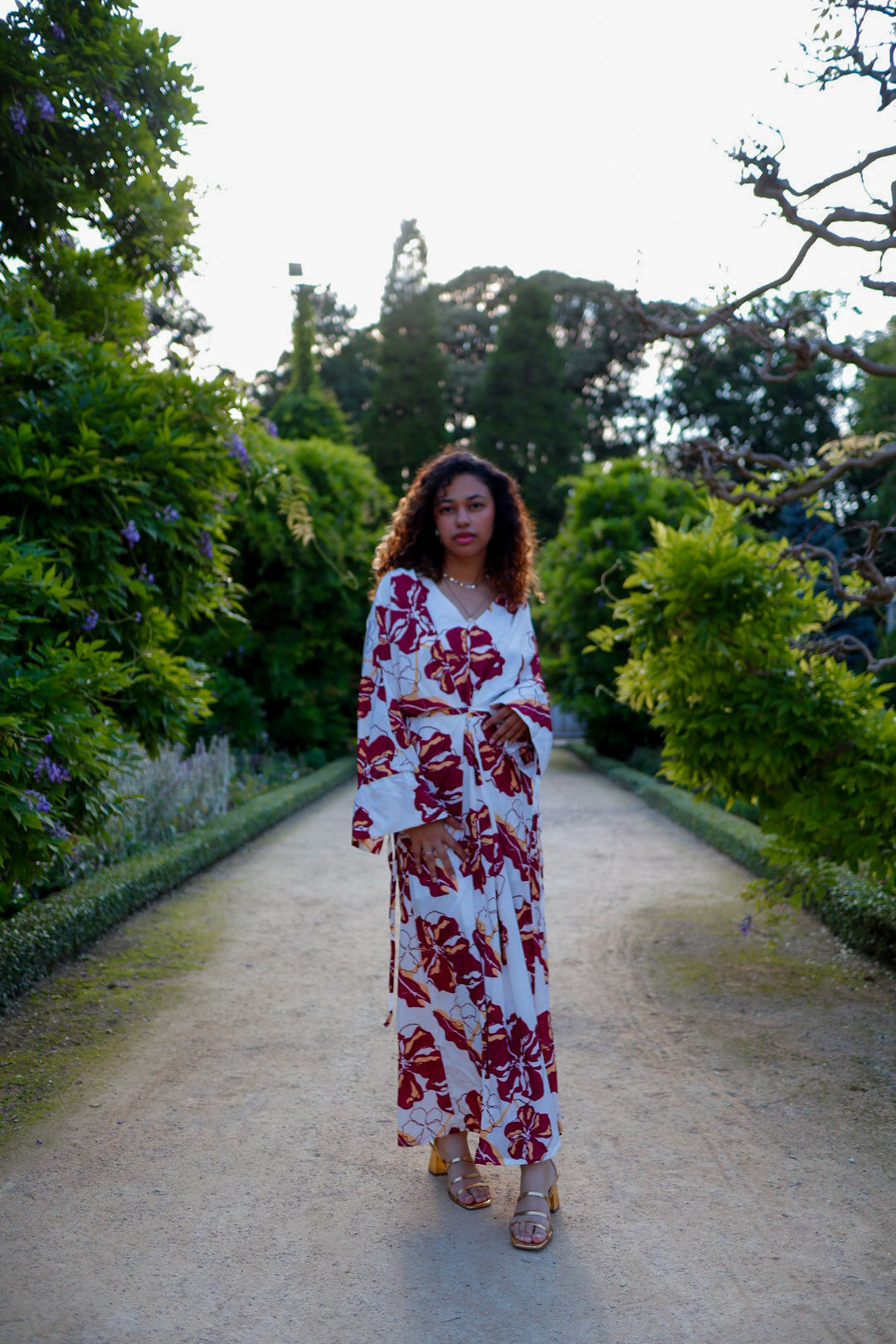Warda White Kimono Dress