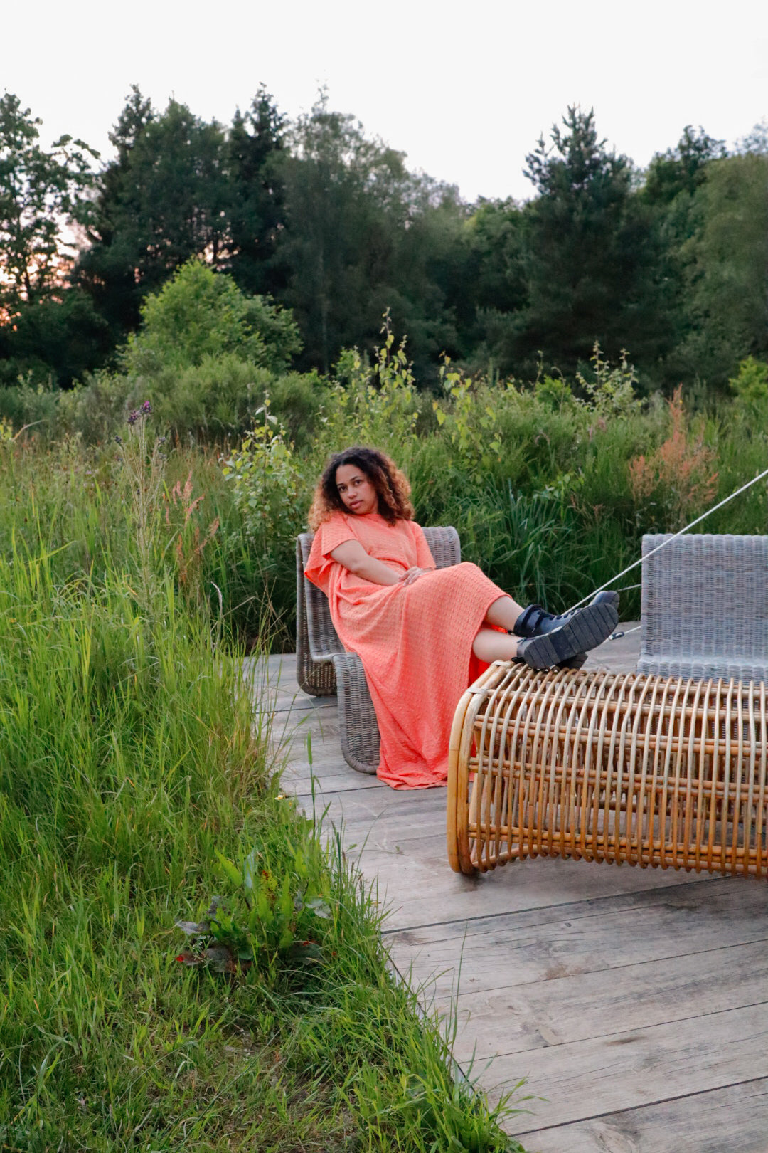 The Leila Dress in Orange