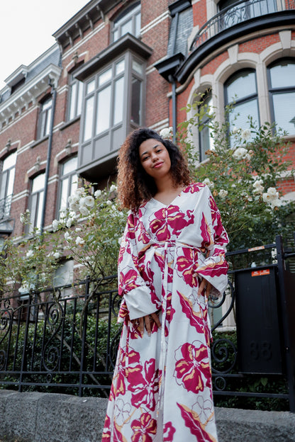 Warda White Kimono Dress