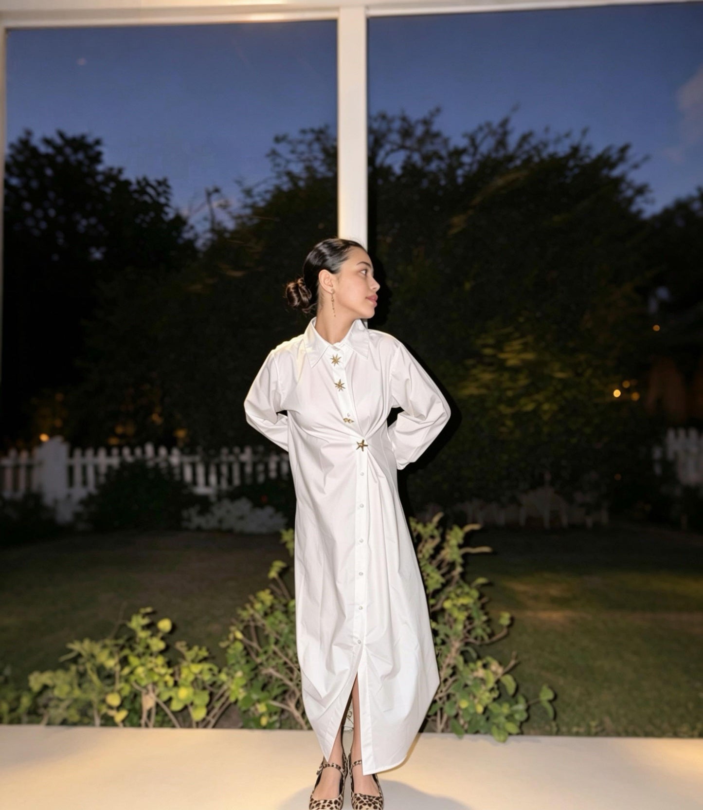 Dalida Poplin White Dress