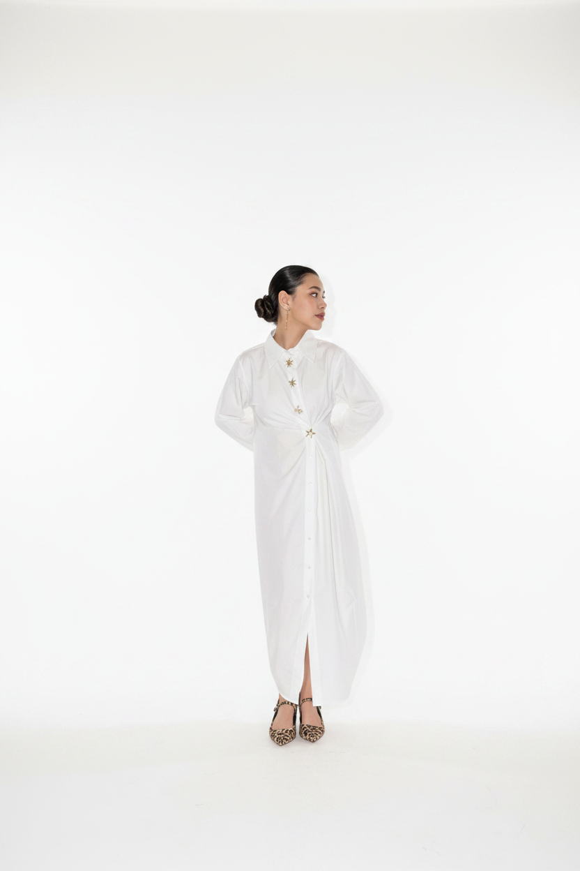 Dalida Poplin White Dress