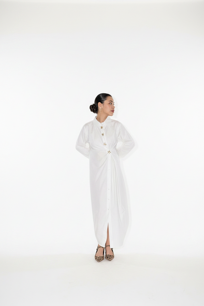 Dalida Poplin White Dress