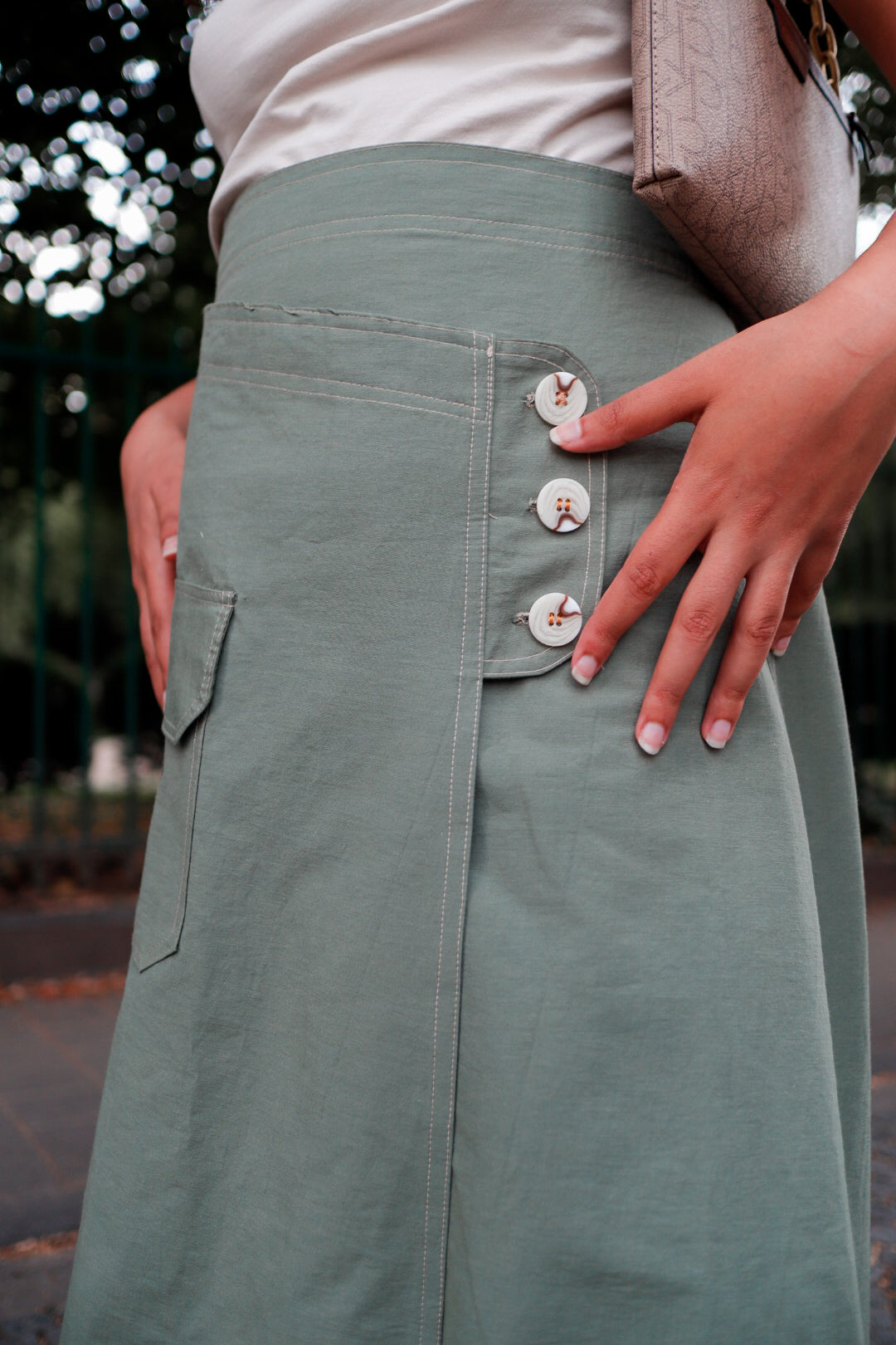 The Heba Skirt in Green