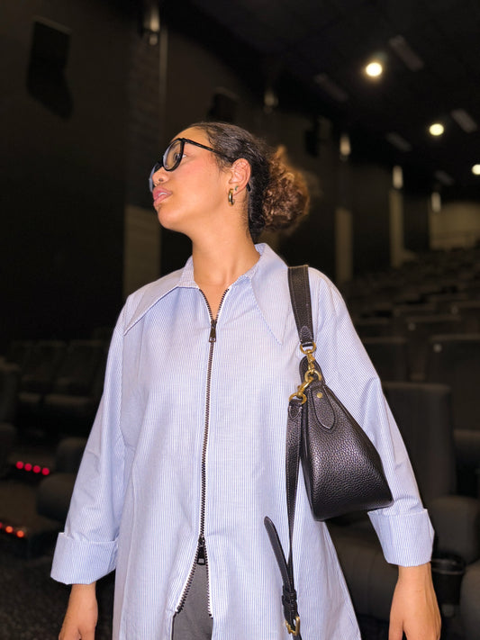 Not So Basic Blue Striped Shirt