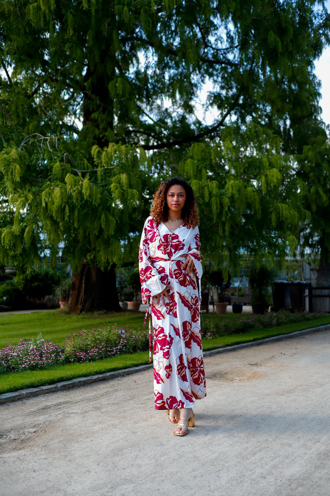 Warda White Kimono Dress