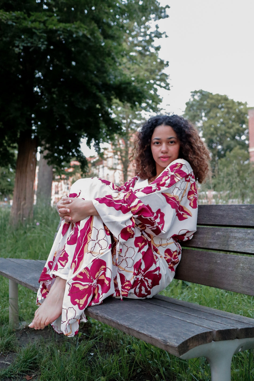 Warda White Kimono Dress