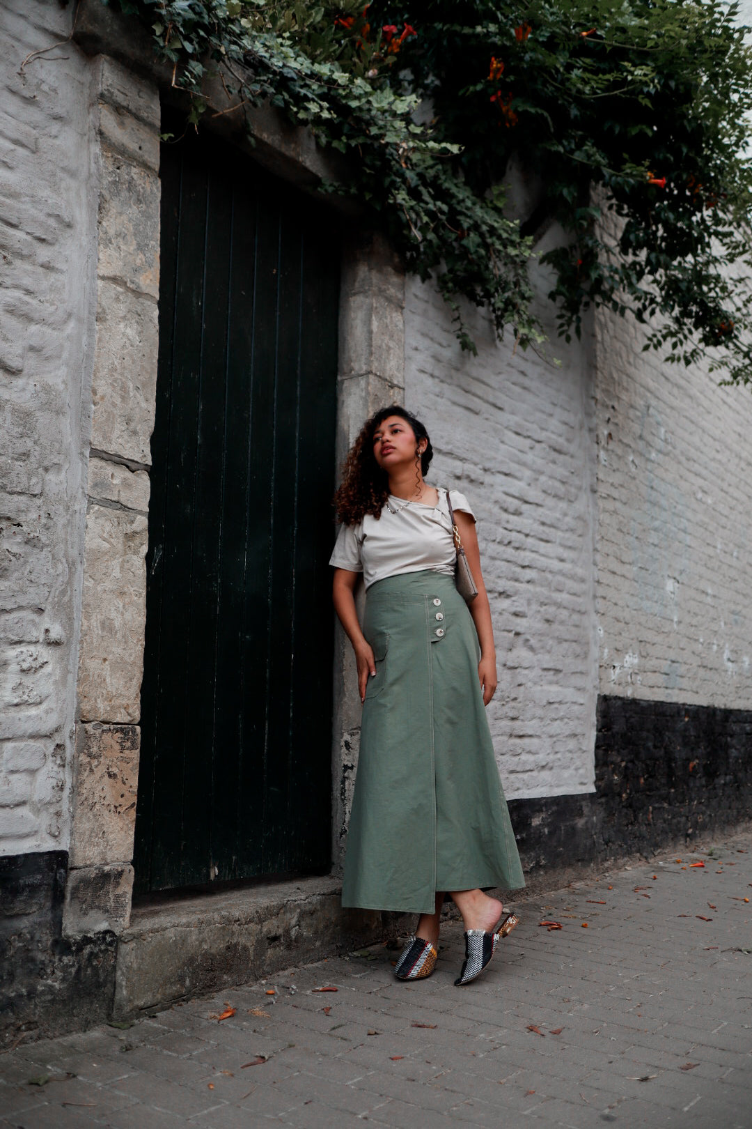 The Heba Skirt in Green