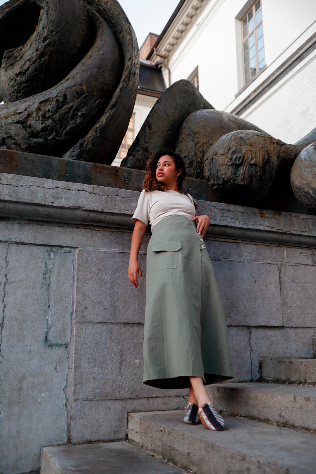 The Heba Skirt in Green
