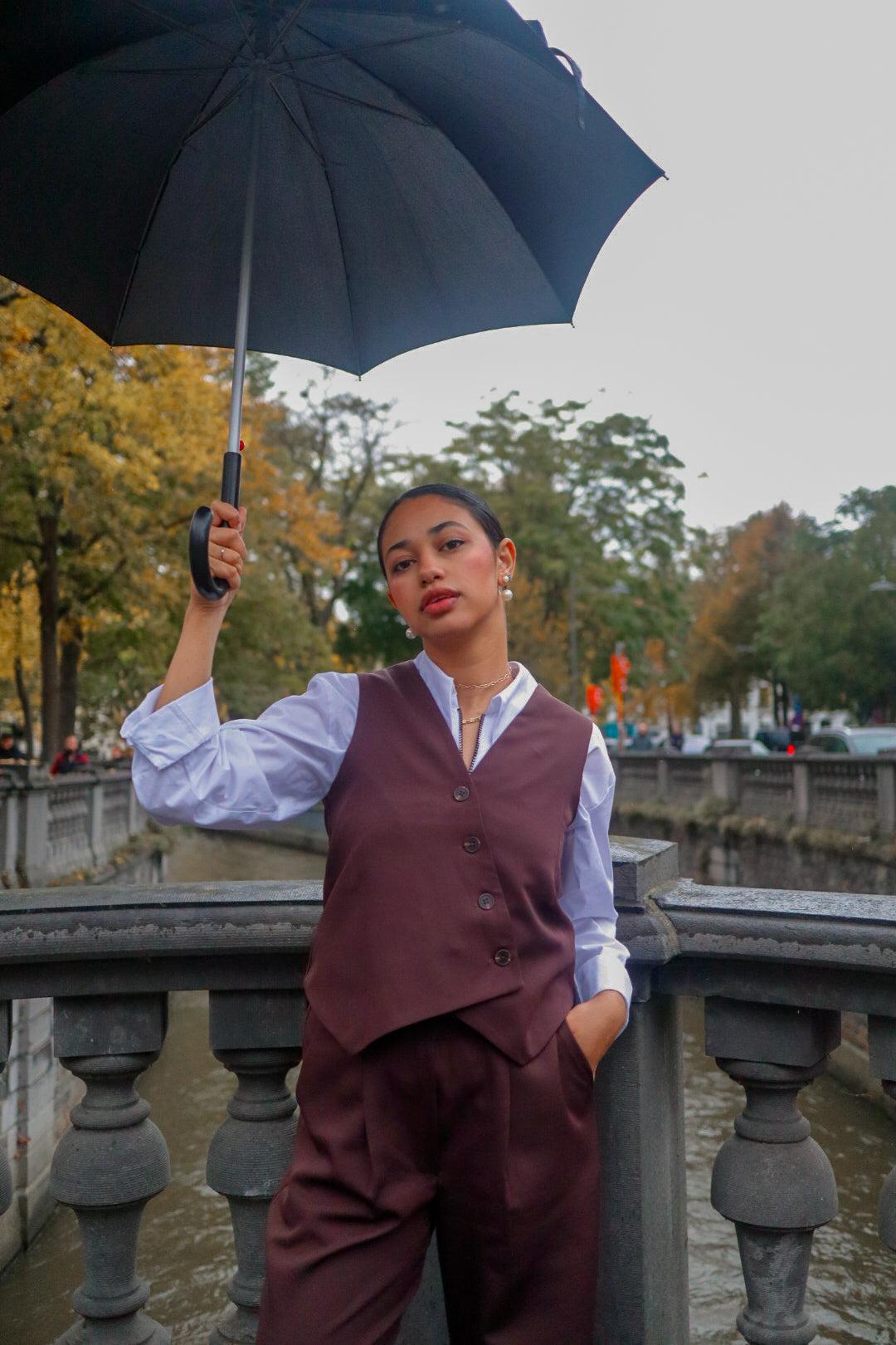 Marika Vest in Autumn Brown