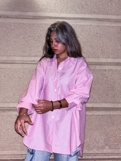 The Dalida Shirt in Striped Pink