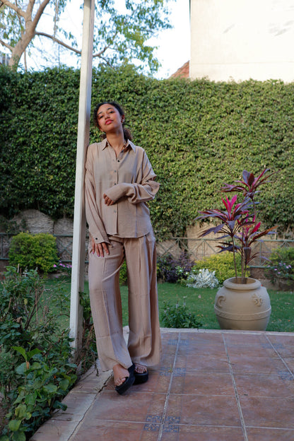 The Marina Shirt in Beige