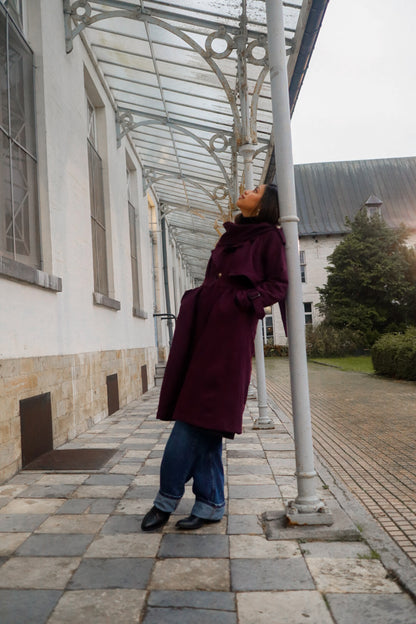 The Rayah Mulberry Trench Coat