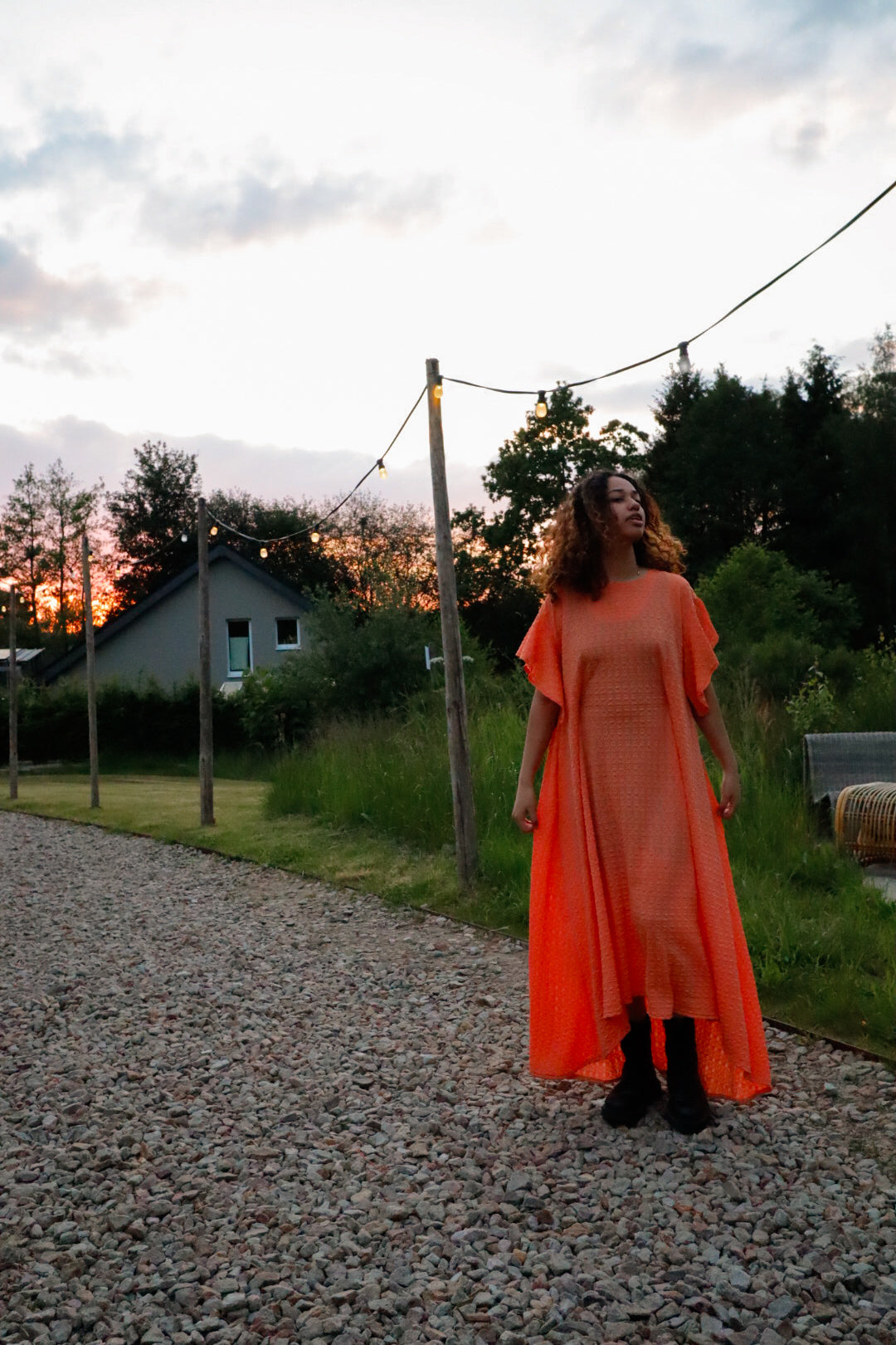 The Leila Dress in Orange