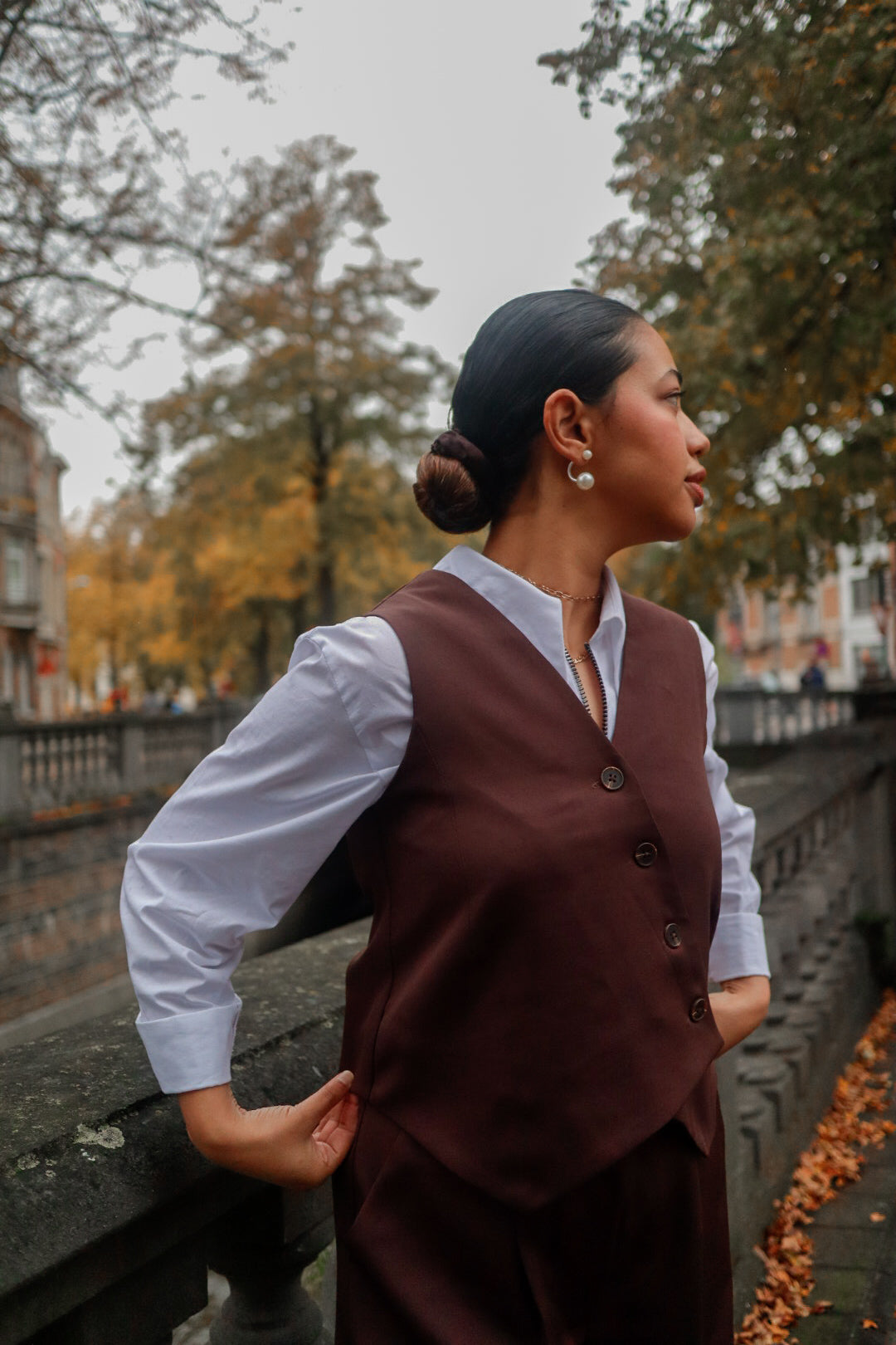 Marika Vest in Autumn Brown