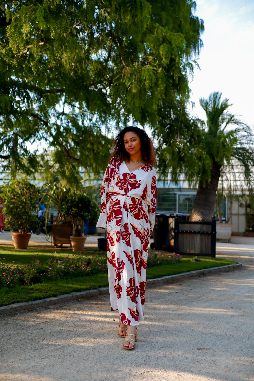 Warda White Kimono Dress
