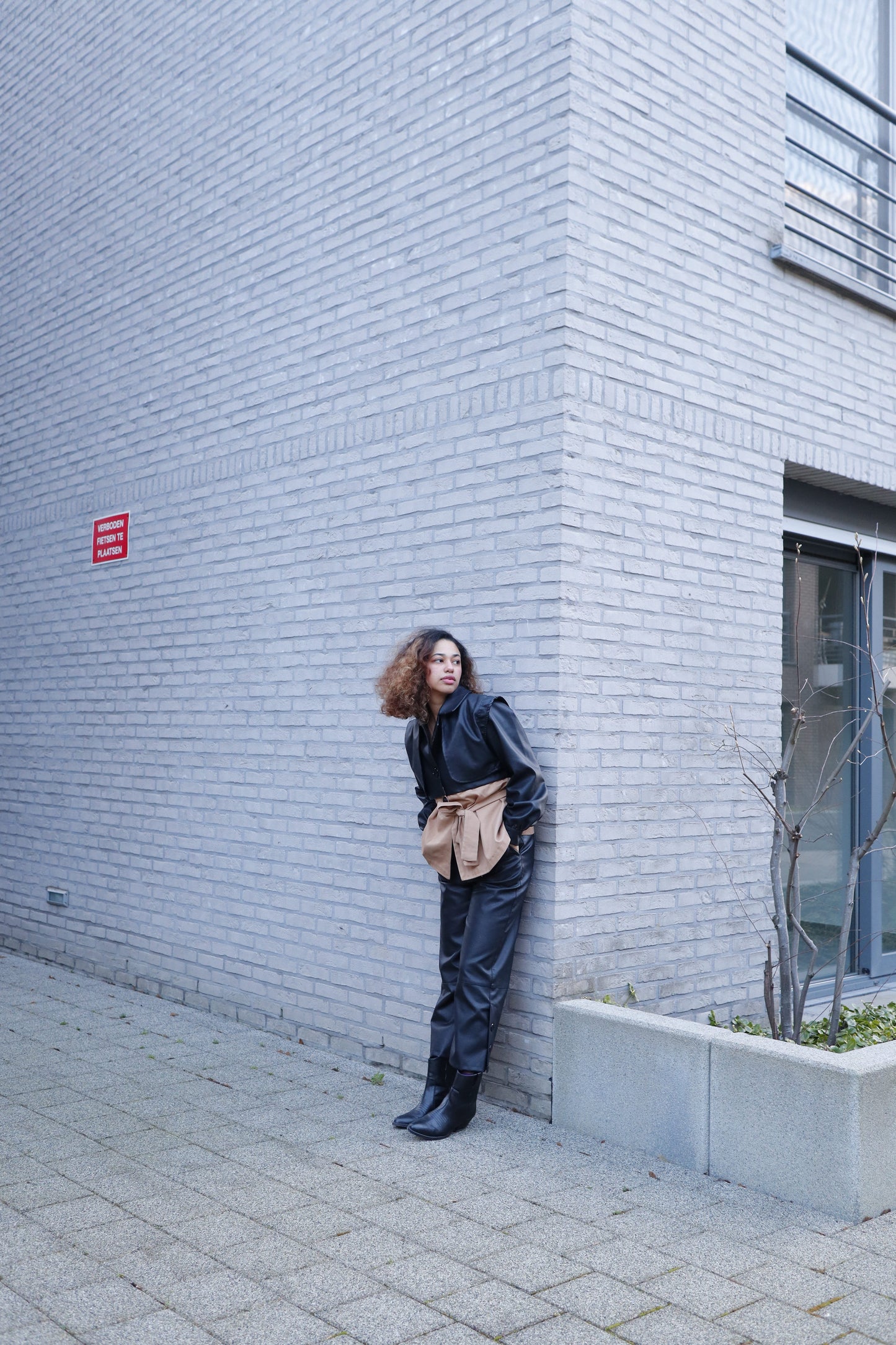 Fayrouz Leather Cropped Pants