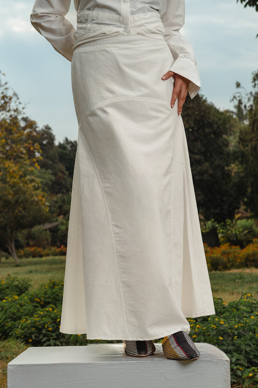 The Noura White Skirt