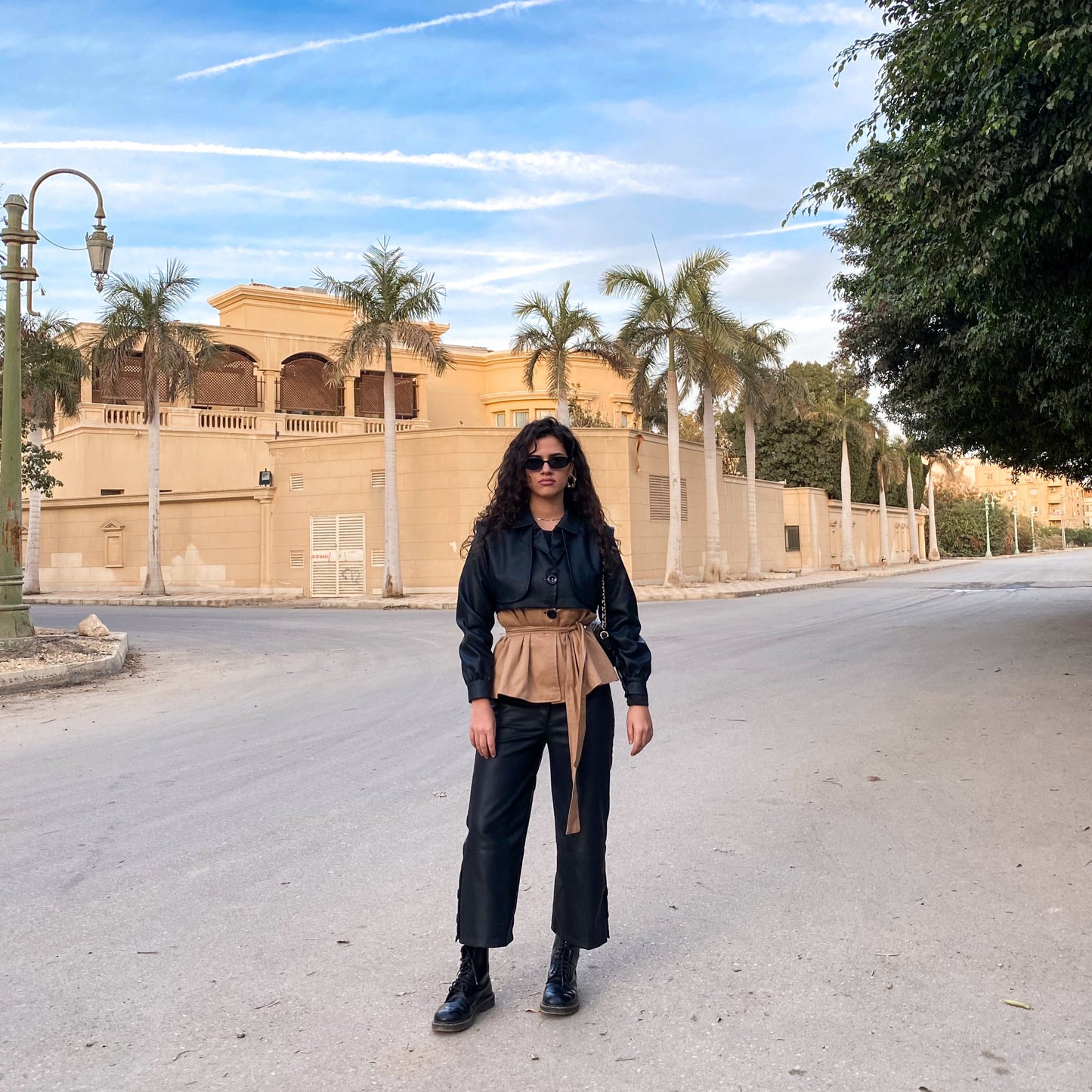 Fayrouz Leather Cropped Pants