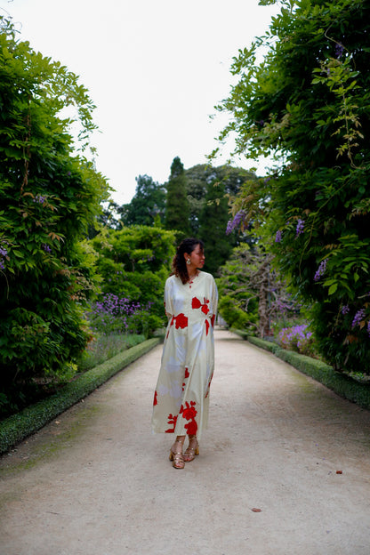 Warda Butter Yellow Kimono Dress