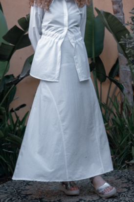 The Noura White Skirt